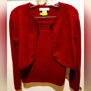 Angora and lambswool sweater set